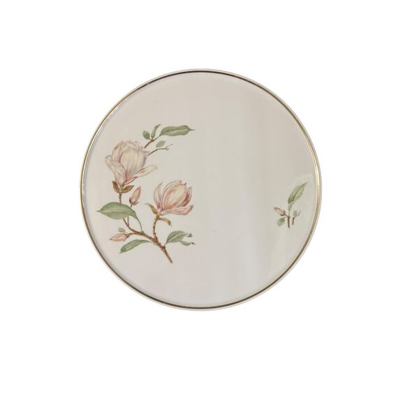 Vintage 1970 Hutschenreuther Magnolia Chop Plate – Noblesse, Gold Trim - Picture 1 of 3